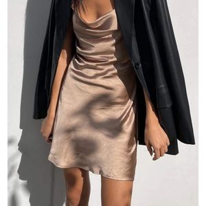 Oak + Fort satin dress NWT